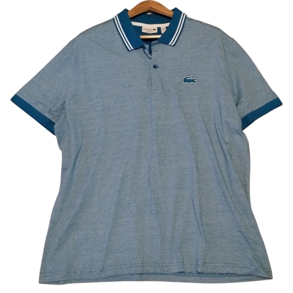Lacoste Men's 3XL Polo Shirt Pinstripe Big Logo Contrast Golf Preppy‎